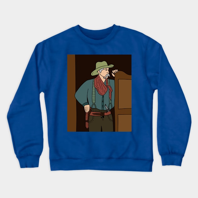 Retro Wild West Cowboys Rodeo Crewneck Sweatshirt by flofin